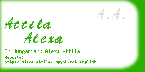 attila alexa business card